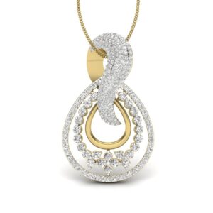 Solid 22K/18K/14K Fine Gold Certified Stamped Oval CZ Design Pendant In 22 Carat,18 Carat and 14 Carat Fine Gold