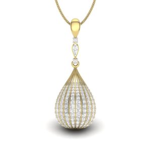 Solid 22K/18K/14K Fine Gold Certified Stamped Beautiful CZ Design Pendant In 22 Carat,18 Carat and 14 Carat Fine Gold