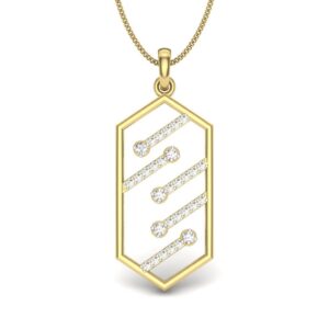 IGI Certified Natural Diamond Design Pendant 14K/18K Fine Yellow Gold