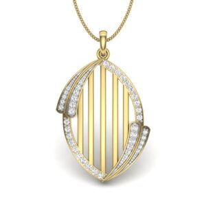Solid 22K/18K/14K Fine Gold Certified Stamped Standard CZ Design Pendant In 22 Carat,18 Carat and 14 Carat Fine Gold