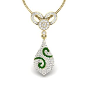 Solid 22K/18K/14K Fine Gold Certified Stamped Tie CZ Design Pendant In 22 Carat,18 Carat and 14 Carat Fine Gold