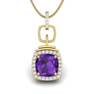 IGI Certified Natural Diamond Design Pendant 14K/18K Fine Yellow Gold