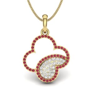 Solid 22K/18K/14K Fine Gold Certified Stamped Flower CZ Design Pendant In 22 Carat,18 Carat and 14 Carat Fine Gold