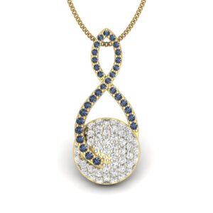Solid 22K/18K/14K Fine Gold Certified Stamped Classy CZ Design Pendant In 22 Carat,18 Carat and 14 Carat Fine Gold