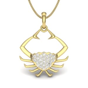 Solid 22K/18K/14K Fine Gold Certified Stamped Spider CZ Design Pendant In 22 Carat,18 Carat and 14 Carat Fine Gold