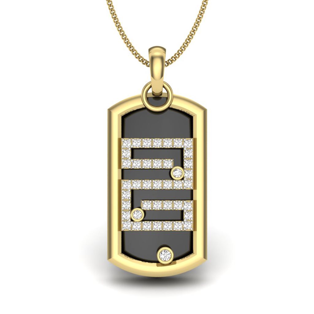 IGI Certified Natural Diamond Design Pendant 14K/18K Fine Yellow Gold