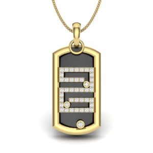 Solid 22K/18K/14K Fine Gold Certified Stamped Rectangle CZ Design Pendant In 22 Carat,18 Carat and 14 Carat Fine Gold
