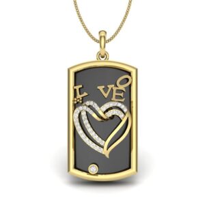 Solid 22K/18K/14K Fine Gold Certified Stamped Heart CZ Design Pendant In 22 Carat,18 Carat and 14 Carat Fine Gold