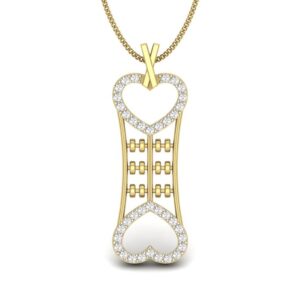 IGI Certified Natural Diamond Design Pendant 14K/18K Fine Yellow Gold