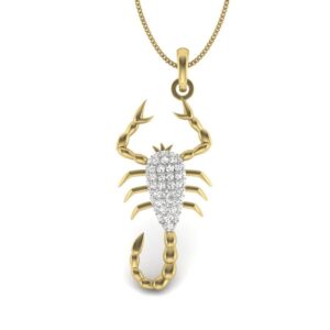 Solid 22K/18K/14K Fine Gold Certified Stamped Crab CZ Design Pendant In 22 Carat,18 Carat and 14 Carat Fine Gold