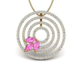 Solid 22K/18K/14K Fine Gold Certified Stamped Spiral CZ Design Pendant In 22 Carat,18 Carat and 14 Carat Fine Gold