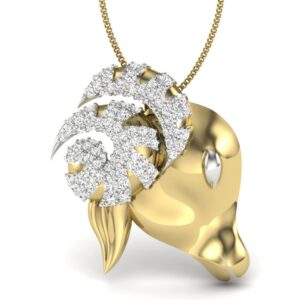 Solid 22K/18K/14K Fine Gold Certified Stamped Bull CZ Design Pendant In 22 Carat,18 Carat and 14 Carat Fine Gold
