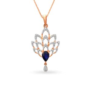 IGI Certified Natural Diamond Design Pendant 14K/18K Fine Rose Gold
