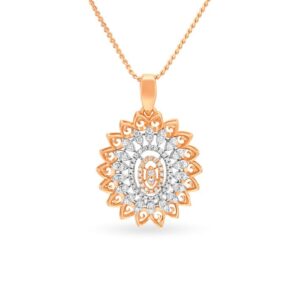Solid 22K/18K/14K Fine Gold Certified Stamped Flower CZ Design Pendant In 22 Carat,18 Carat and 14 Carat Fine Gold