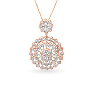 Solid 22K/18K/14K Fine Gold Certified Stamped Round CZ Design Pendant In 22 Carat,18 Carat and 14 Carat Fine Gold