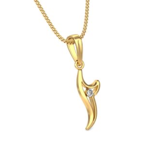 IGI Certified Natural Diamond Design Pendant 14K/18K Fine Yellow Gold