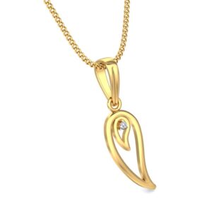 IGI Certified Natural Diamond Design Pendant 14K/18K Fine Yellow Gold