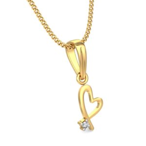 IGI Certified Natural Diamond Design Pendant 14K/18K Fine Yellow Gold