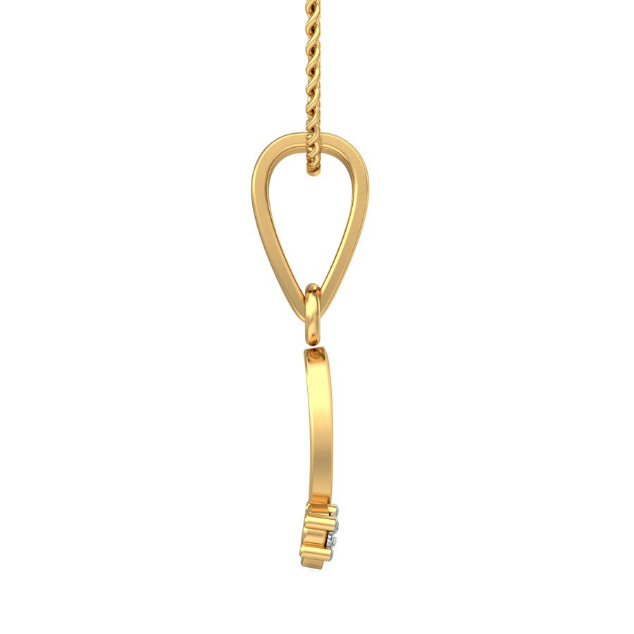 IGI Certified Natural Diamond Design Pendant 14K/18K Fine Yellow Gold