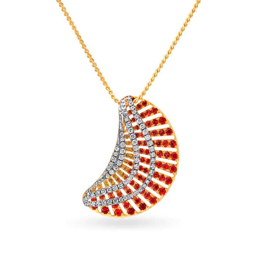 IGI Certified Natural Diamond Design Pendant 14K/18K Fine Rose Gold