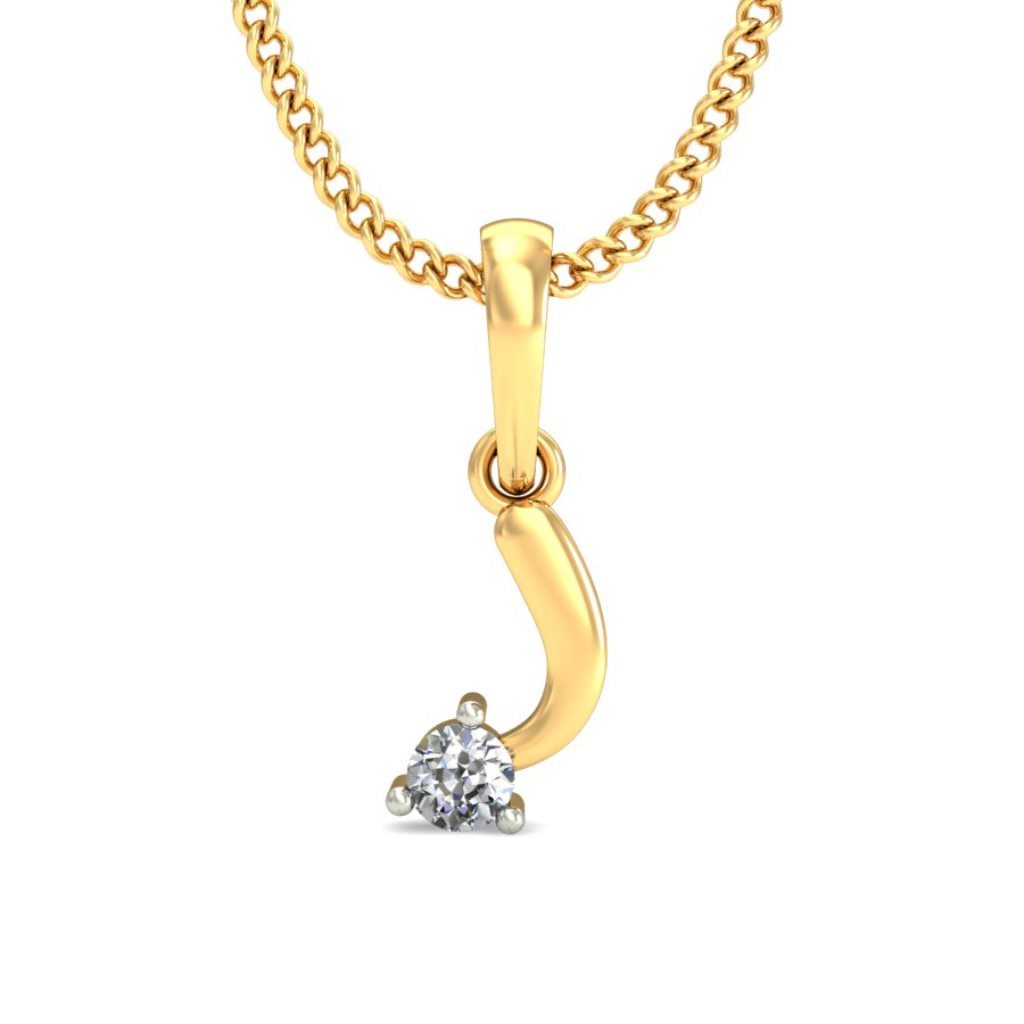 IGI Certified Natural Diamond Design Pendant 14K/18K Fine Yellow Gold