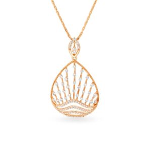 Solid 22K/18K/14K Fine Gold Certified Stamped Oval CZ Design Pendant In 22 Carat,18 Carat and 14 Carat Fine Gold