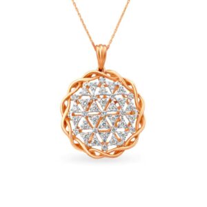 Solid 22K/18K/14K Fine Gold Certified Stamped Round CZ Design Pendant In 22 Carat,18 Carat and 14 Carat Fine Gold