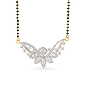 Solid 22K/18K/14K Fine Gold Certified Stamped Mangalsutra CZ Design Pendant In 22 Carat,18 Carat and 14 Carat Fine Gold