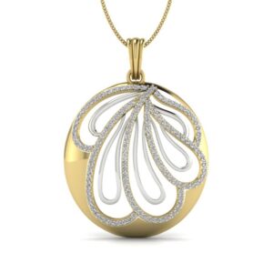 Solid 22K/18K/14K Fine Gold Certified Stamped Flower CZ Design Pendant In 22 Carat,18 Carat and 14 Carat Fine Gold