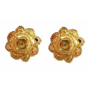Solid 22K/18K/14K Fine Gold Certified Stamped Beautiful Stud Flower Design Earring
