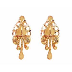 Solid 22K/18K/14K Fine Gold Certified Stamped Magnificent Leaf Style Design Earring