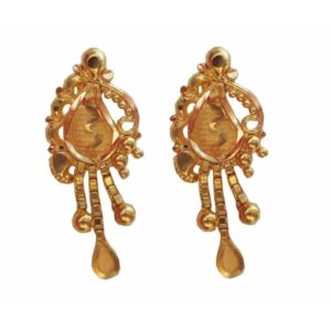 Solid 22K/18K/14K Fine Gold Certified Stamped Unique Leaf Style Design Earring