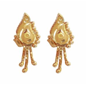 Solid 22K/18K/14K Fine Gold Certified Stamped Stunning Broad Leaf Design Earring