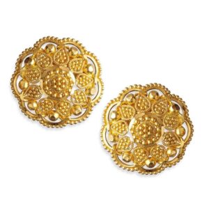 Solid 22K/18K/14K Fine Gold Certified Stamped Classy Round Design Earring