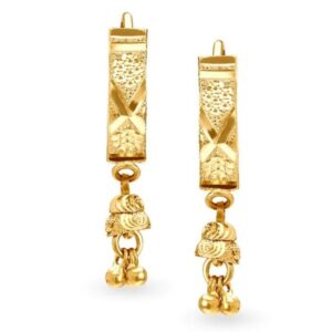 Solid 22K/18K/14K Fine Gold Certified Stamped Unique Lenghty Design Earring