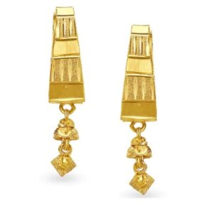 Solid 22K/18K/14K Fine Gold Certified Stamped Luxurious Lengthy Design Earring