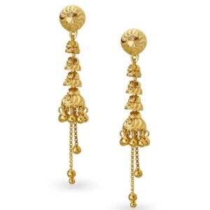 Solid 22K/18K/14K Fine Gold Certified Stamped Beautiful Lengthy Tops Design Earring