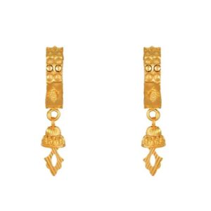 Solid 22K/18K/14K Fine Gold Certified Stamped Unique Single Scale Design Earring