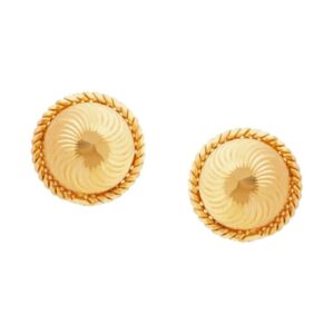 Solid 22K/18K/14K Fine Gold Certified Stamped Classy Round Design Earring
