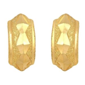 Solid 22K/18K/14K Fine Gold Certified Stamped Unique Basket Design Earring