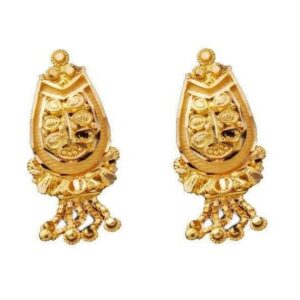 Solid 22K/18K/14K Fine Gold Certified Stamped Beautiful Carved Design Earring