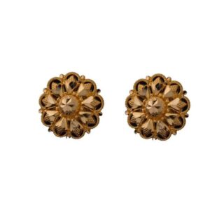 Solid 22K/18K/14K Fine Gold Certified Stamped Beautiful Classy Round Design Earring