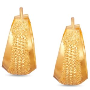 Solid 22K/18K/14K Fine Gold Certified Stamped Gorgeous Rough Basket Design Earring