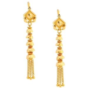 Solid 22K/18K/14K Fine Gold Certified Stamped Stunning Long Design Earring
