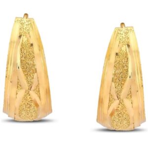 Solid 22K/18K/14K Fine Gold Certified Stamped Beautiful Usique Basket Design Earring