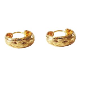 Solid 22K/18K/14K Fine Gold Certified Stamped Unique Broad Basket Design Earring