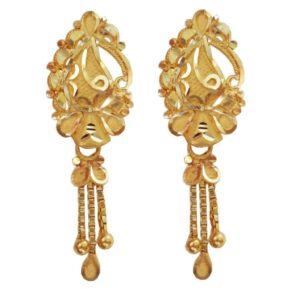 Solid 22K/18K/14K Fine Gold Certified Stamped Lengthy Chains Design Earring