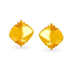 Solid 22K/18K/14K Fine Gold Certified Stamped Unique Plane Design Earring