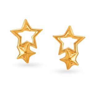 Solid 22K/18K/14K Fine Gold Certified Stamped Adorable Star Design Earring