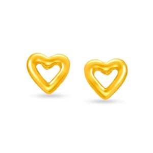 Solid 22K/18K/14K Fine Gold Certified Stamped Beautiful Heqart Design Earring